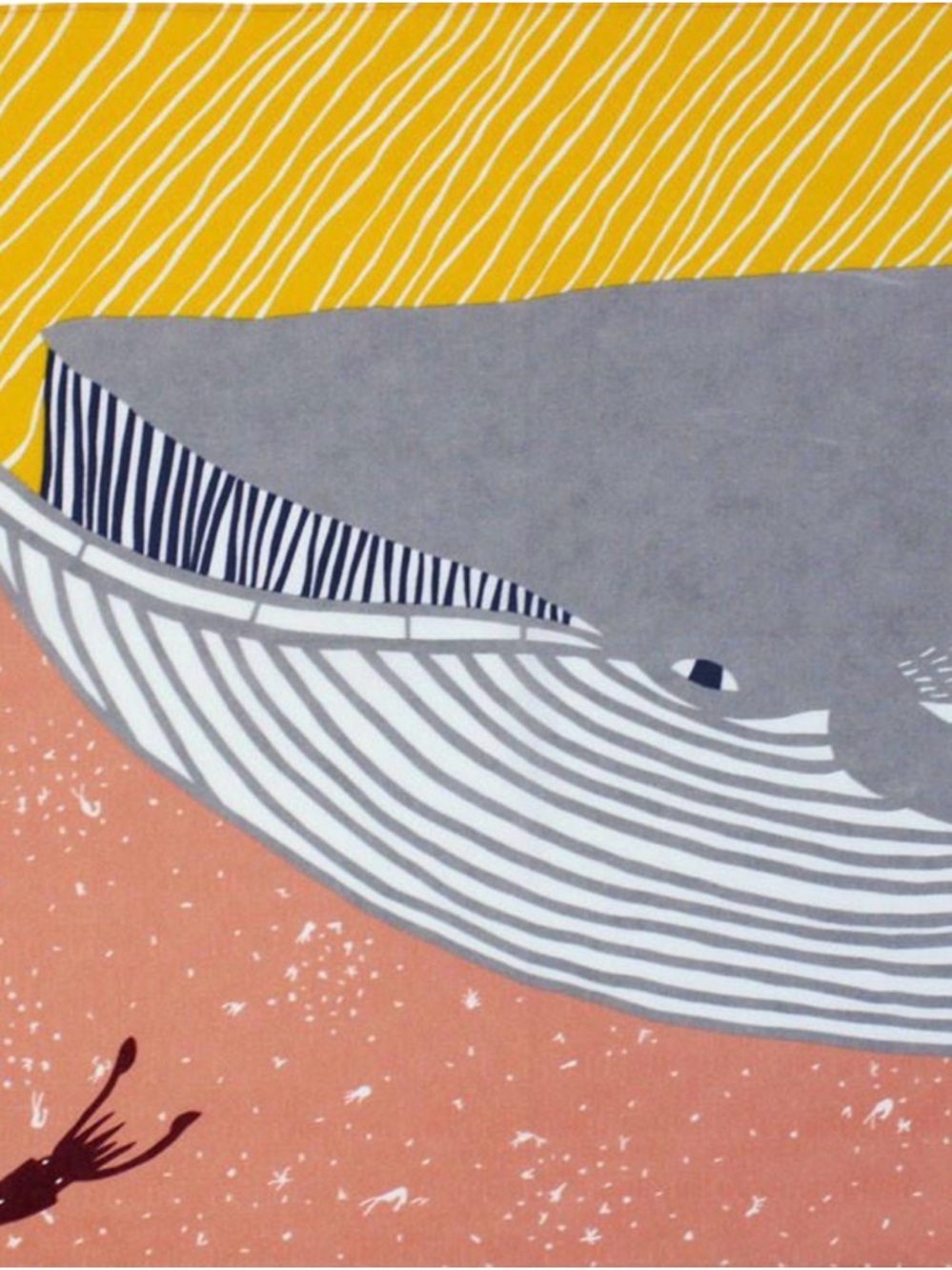 Anthropologie Furoshiki Whale Pink Kata Kata Napkin NWT - Picture 2 of 6
